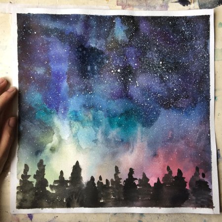 Космос акварелью