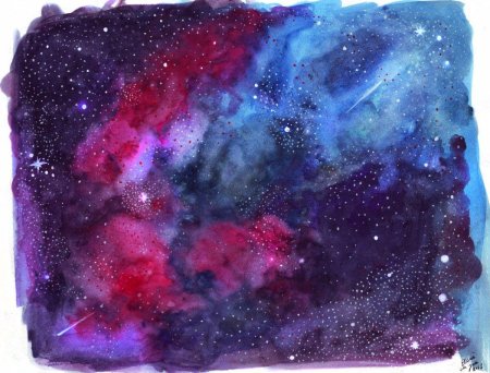 Космос акварелью