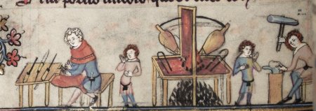 Кузнец Средневековая миниатюра