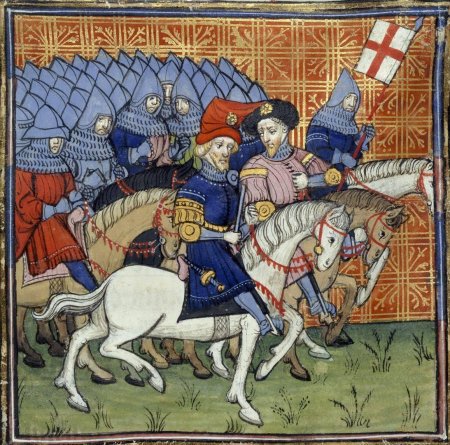 Книжная миниатюра средневековья Франции рыцарь