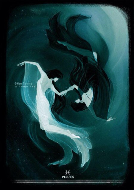 Рыбы знак зодиака арт