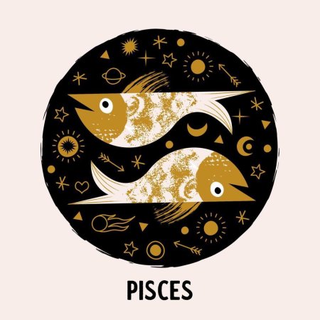 Знак зодиака рыбы вектор