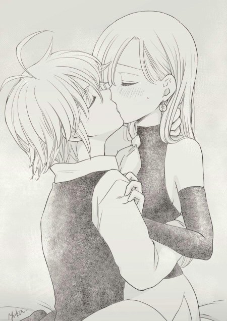 Мелиодас и Элизабет поцелуй