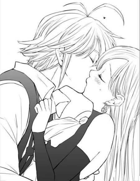 Мелиодас и Элизабет поцелуй