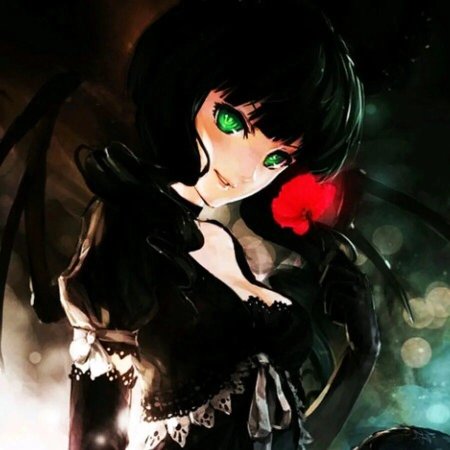 Аниме брюнетка с зелеными глазами