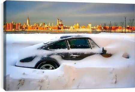 Машина зимой