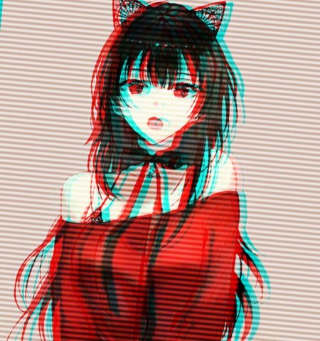 Аниме девочки в полосочку