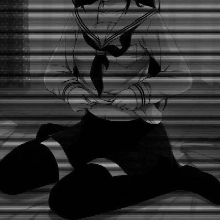 Депрессивная тян в полоску