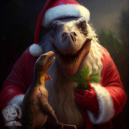 Новогодний динозавр