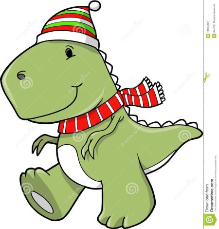 Новогодний динозавр