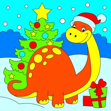 Новогодний динозавр
