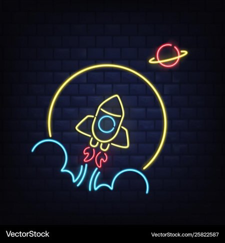 Космос неон вывеска