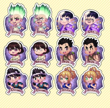 Доктор Стоун наклейки