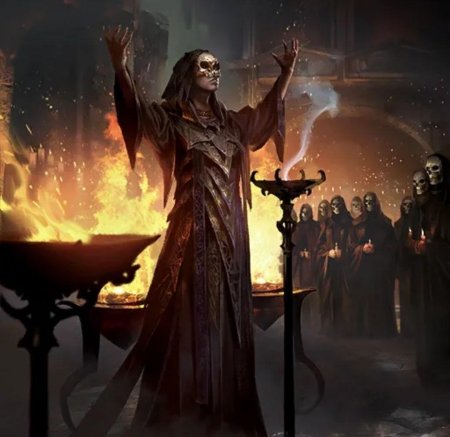 Культист-некромант фэнтези арт