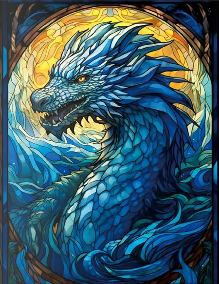 Дракон стразами