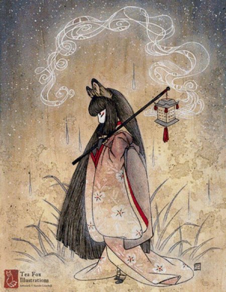 Японская мифология Кицунэ лиса оборотень