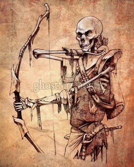 Скелет лучник ДНД