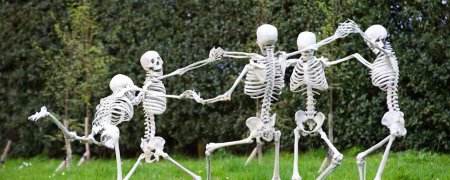 Скелет на лавочке