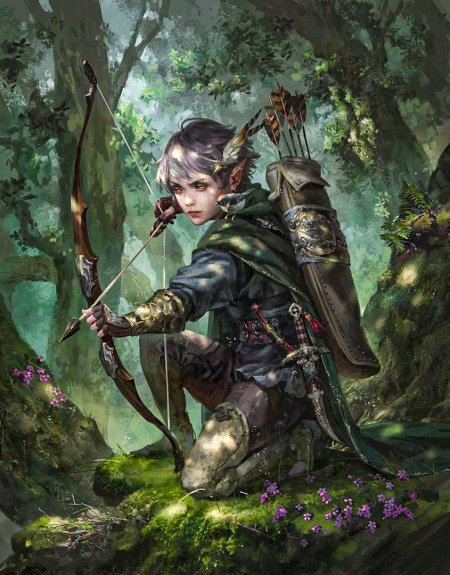 Эльф охотник арт ДНД