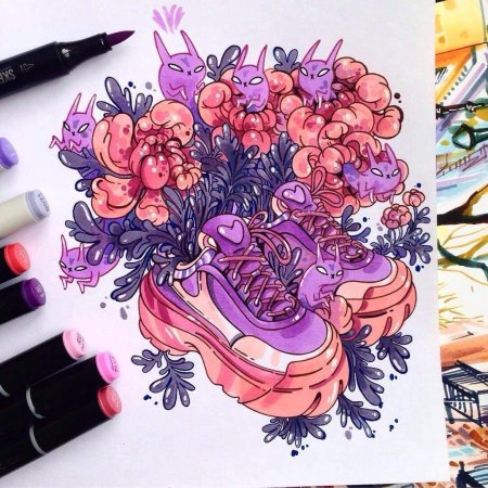 Рисунки маркерами