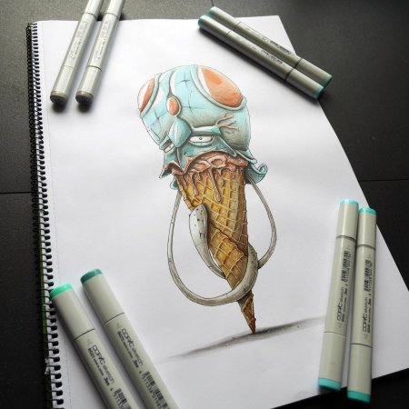 Рисование маркерами для скетчинга