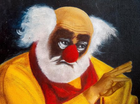 Грустный клоун картина