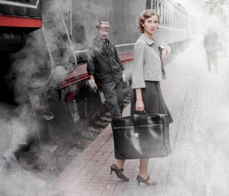 Фотосессия с чемоданом