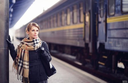 Фотосессия девушка на вокзале