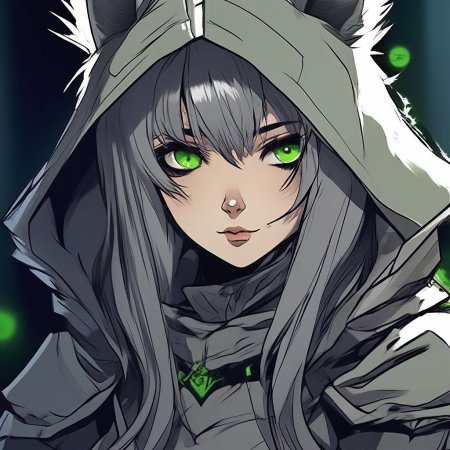 Девочка енот аниме