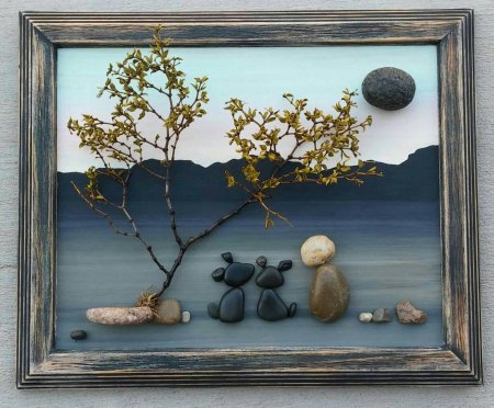 Панно из гальки