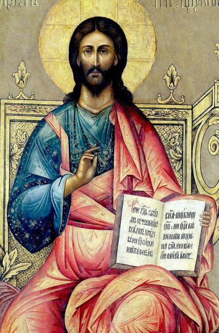 Икона Господь Вседержитель на престоле