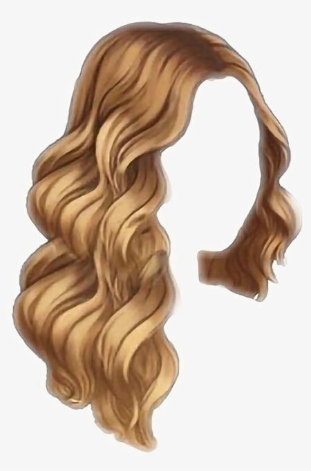 Локон волос на прозрачном фоне