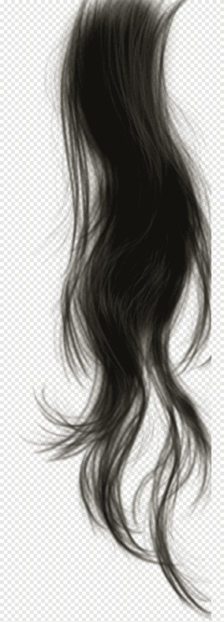 Прядь волос без фона