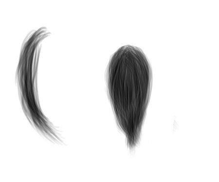 Волосы на прозрачном фоне