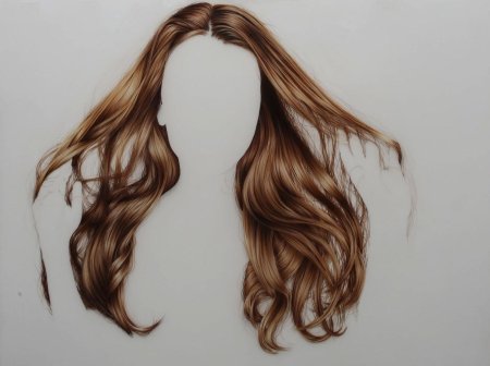 Волосы карандашом