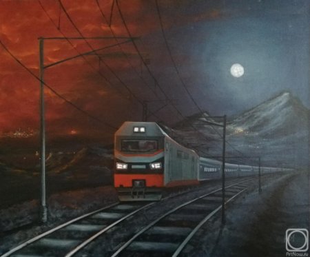 Поезд живопись