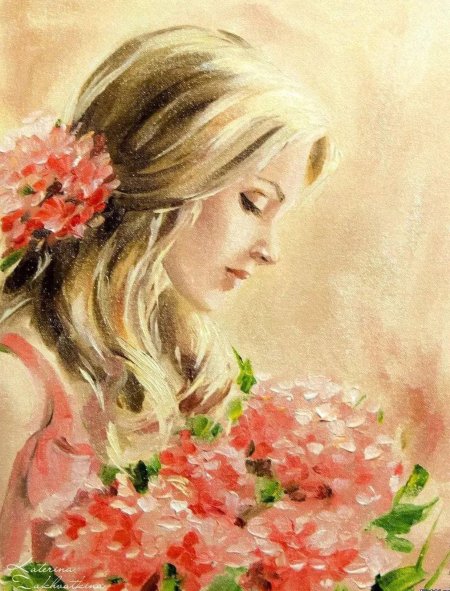 Красивая женщина рисунок