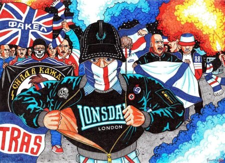 Футбольный хулиган арт