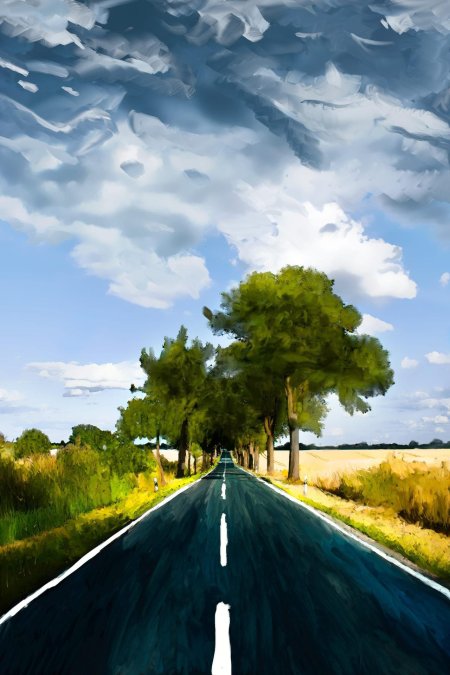 Пейзаж с дорогой