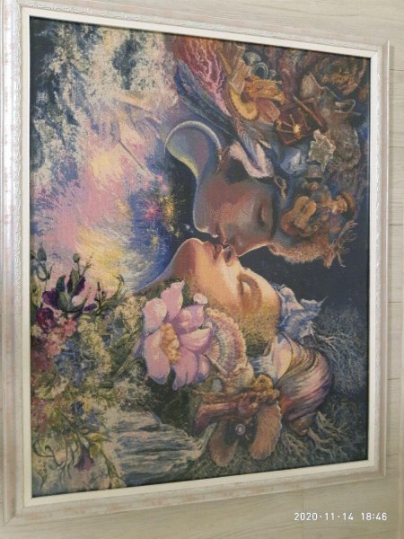 Вышивка фантазия поцелуя