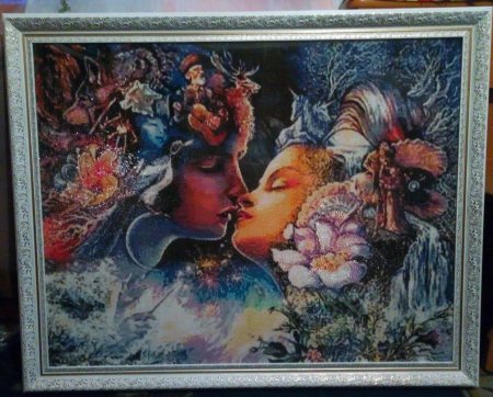 Вышивка фантазия поцелуя