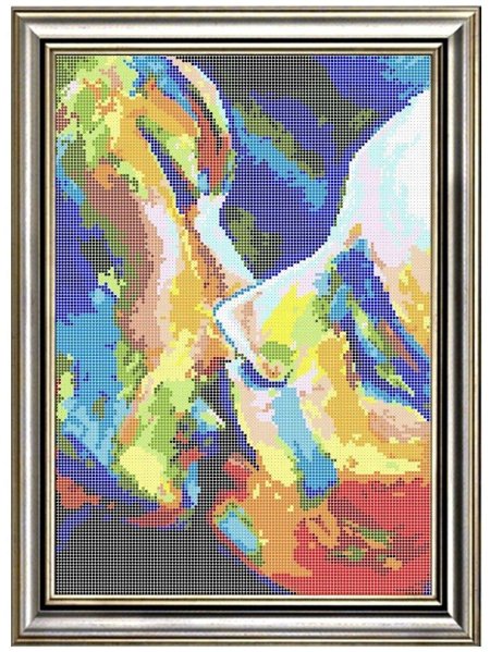 Вышивка крестом двое у моря