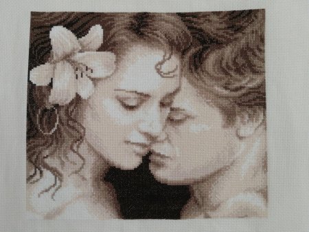 Вышивка крестиком влюбленные