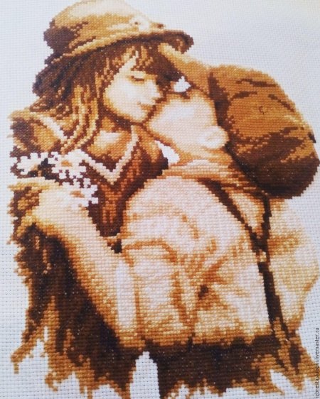 Вышивка поцелуй