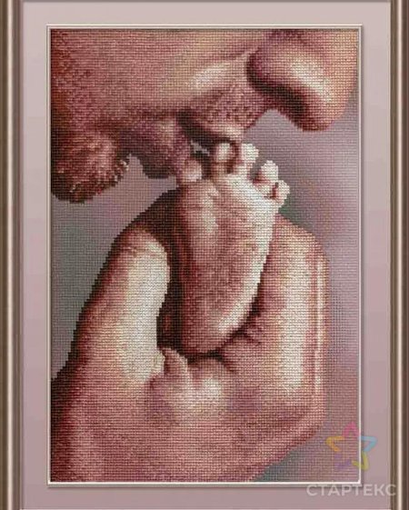 Вышивка младенец на руках