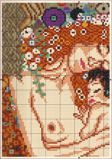 Вышивка Густав климт мать и дитя