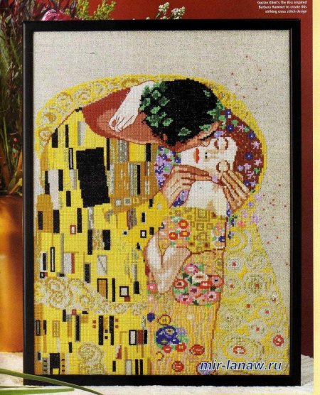 Густав климт поцелуй вышивка крестом