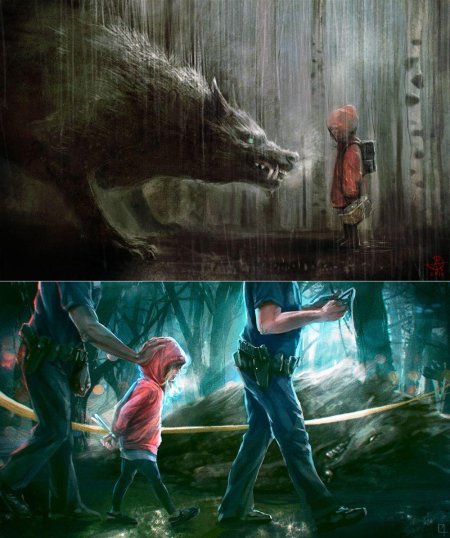 Красная шапочка убила волка