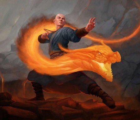 Арт фэнтези монах Шаолинь