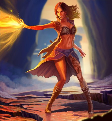 Эльфийка Пиромант